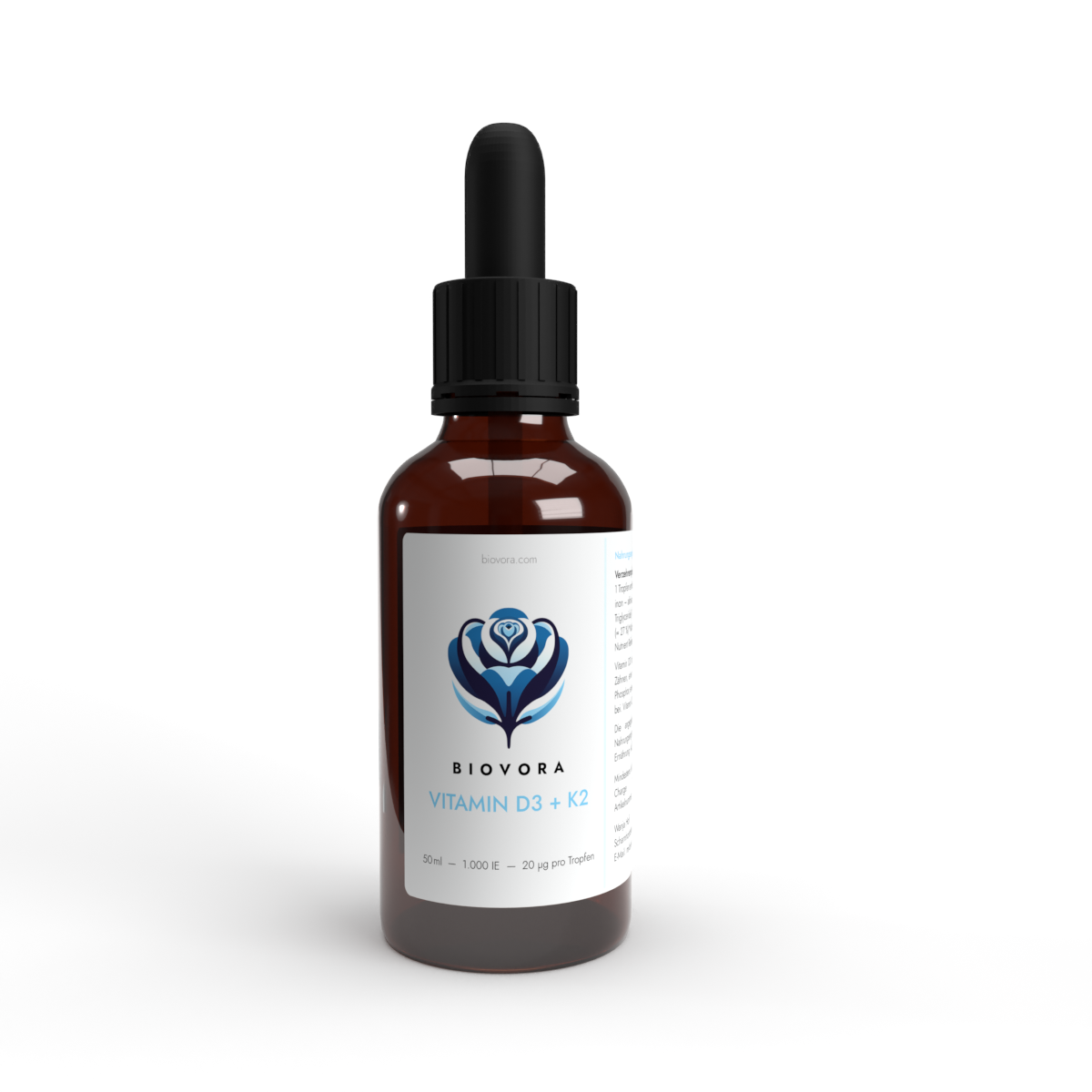 Vitamin D + K2 MK7 (1000 IU + 20 µg per drop) 50 ml